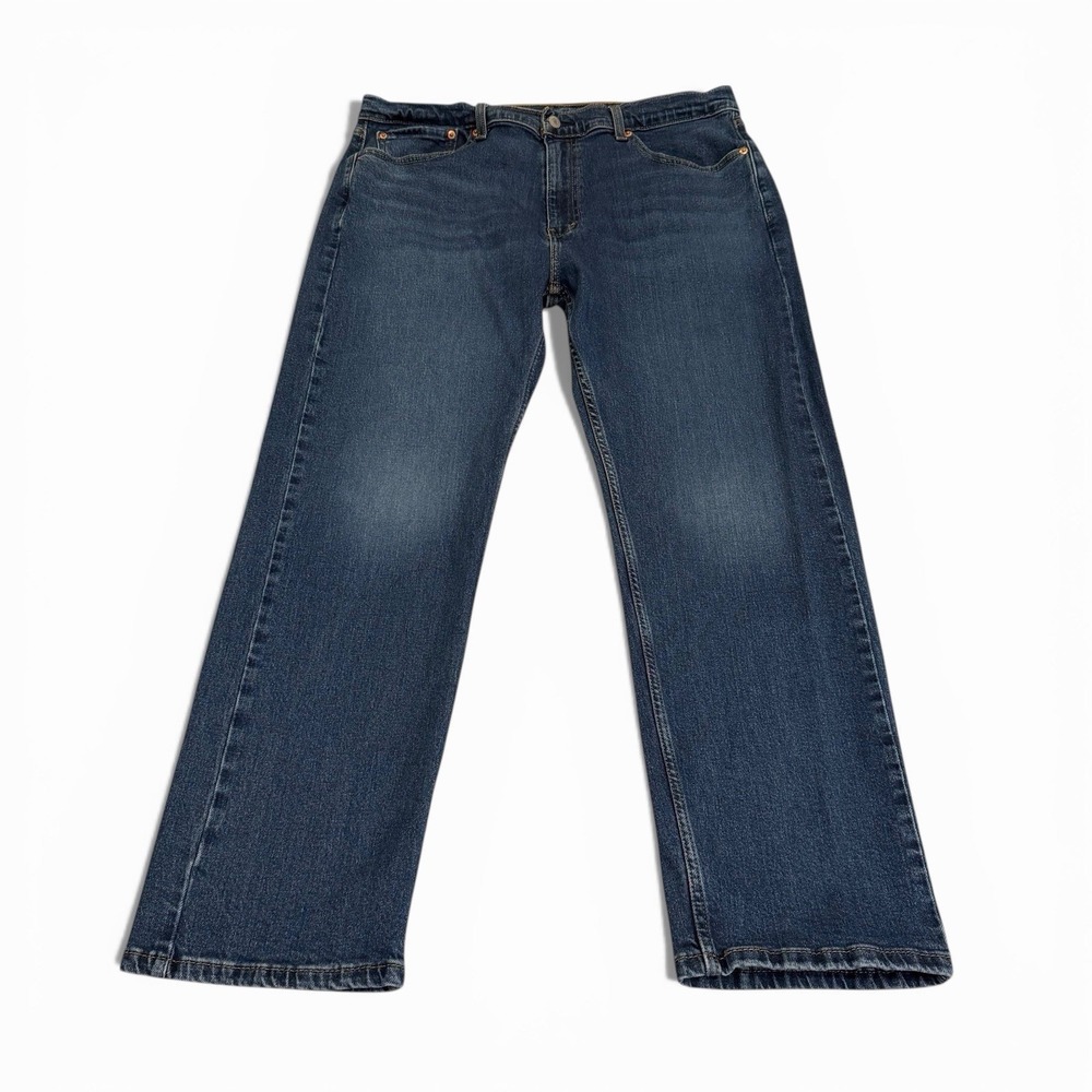 Levis Blue Jeans Men's 505 38x30 Straight Fit Stretch Denim Size 38 Dark Wash
